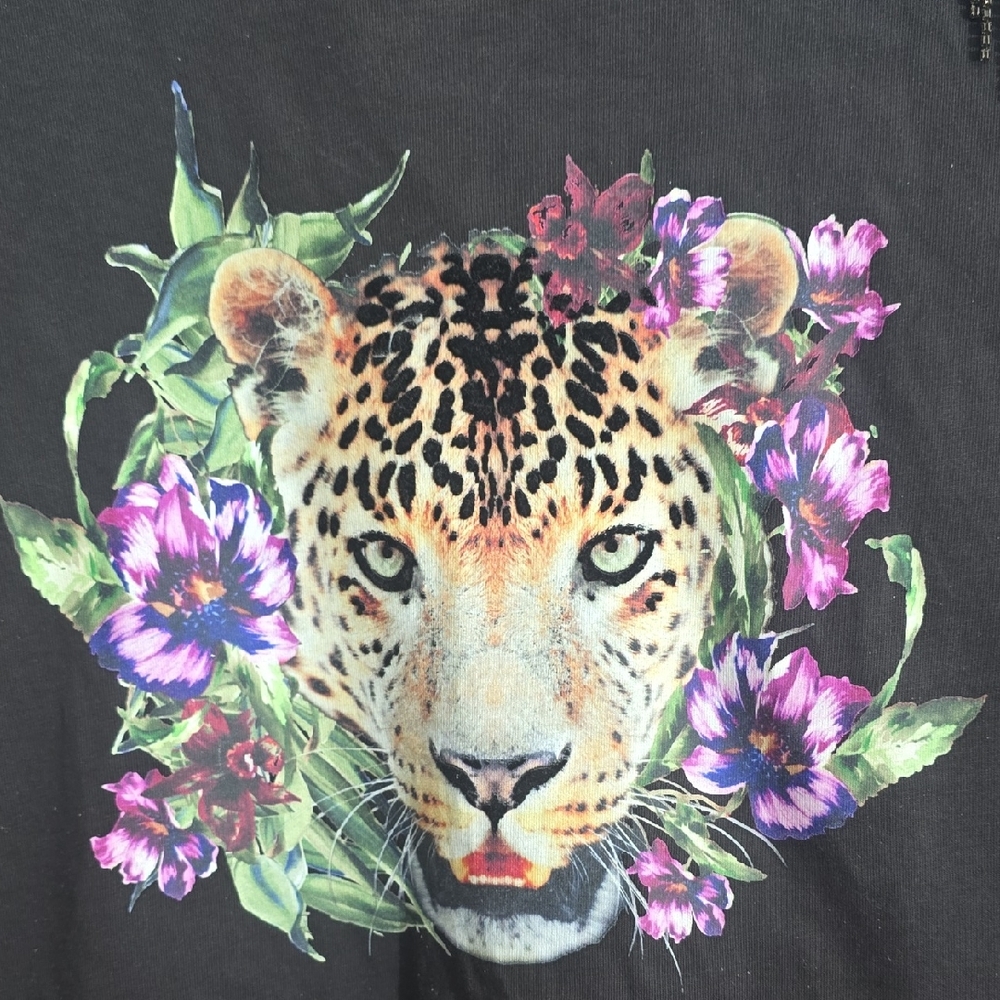 Leopard Floral Graphic T-Shirt